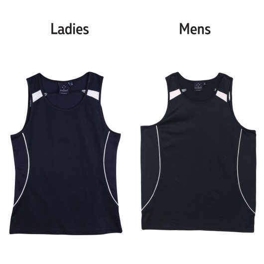 Navy White Teammate Singlets